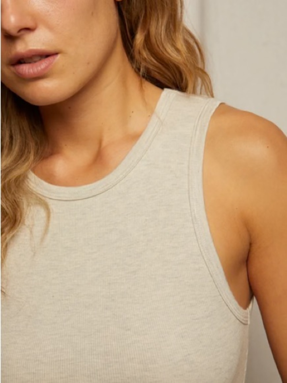 NWT perfectwhitetee Gigi ribbed cotton crop tank